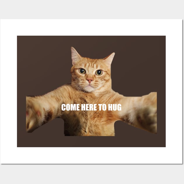 Funny red cat extends his paws for a hug meme Wall Art by KOTYA